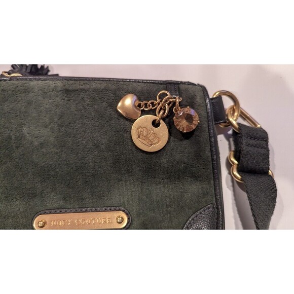 Juicy Couture Green Velvet Bag Well Maintained Perfect Inside Charms and crystal - Picture 2 of 10